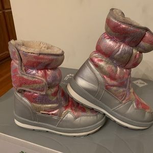 Silver Snow Boots